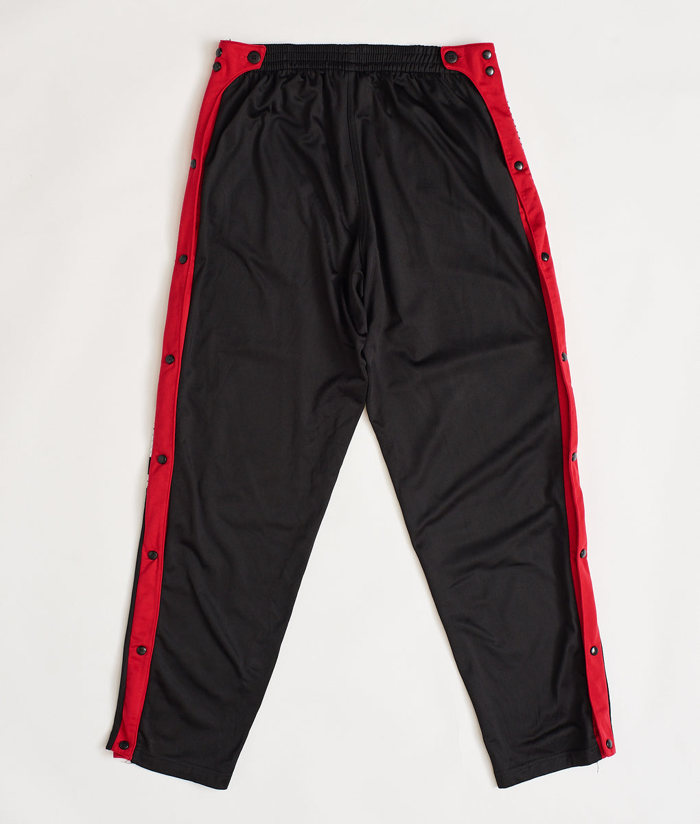 Vintage Adidas Popper Track Pants Red/Blk (L/XL) - FROTHLYF