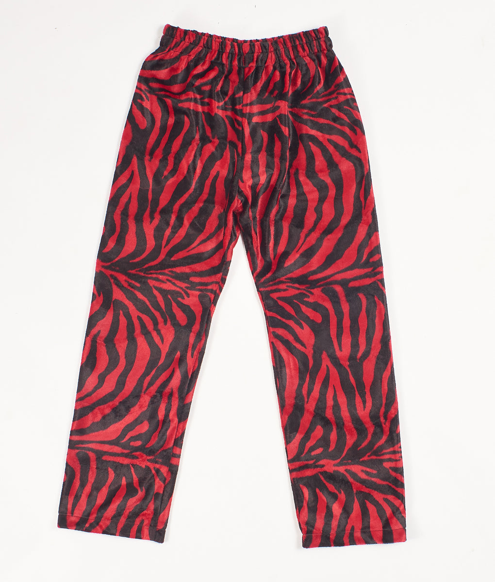RED ZEBRA PARTY PANTS