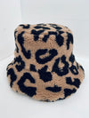 Vintage Leopard Fluffy Bucket Hat (L)