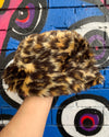 Leopard Print Fluffy Bucket Hat - FROTHLYF