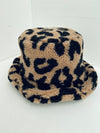 Vintage Leopard Fluffy Bucket Hat (L)